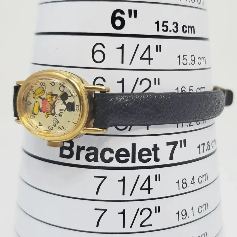 Disney X Lorus Vintage Gold-Toned Mickey Mouse Oval Watch